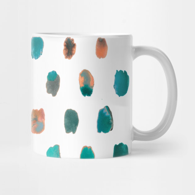 Artist Dots Palette Green Orange by ninoladesign